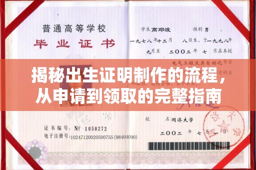 城北揭秘出生证明制作的流程，从申请到领取的完整指南