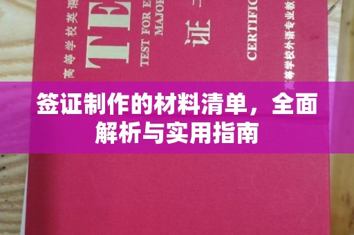 城北签证制作的材料清单，全面解析与实用指南